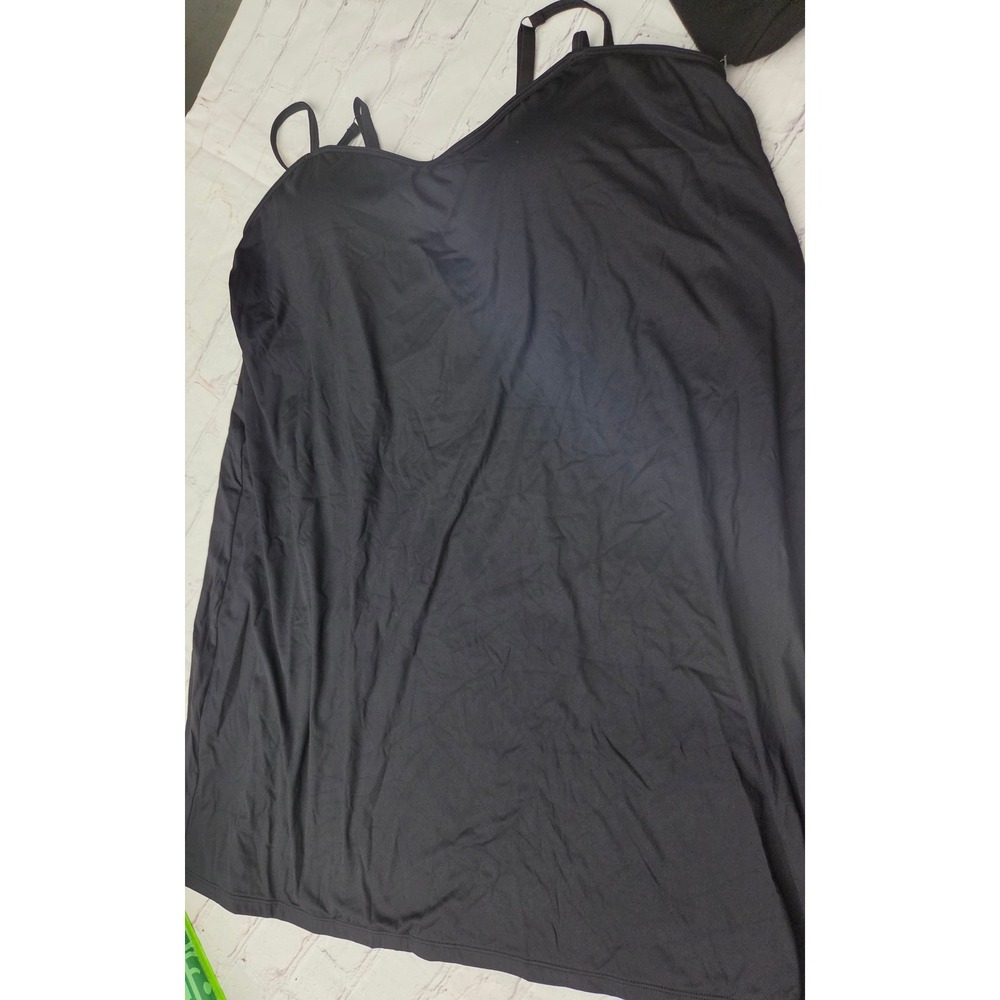 Klassy Network Brami Cami Black Built-in Bra Padded Tank Top 3XL Womens